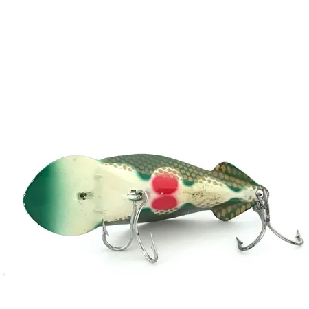 Buck Perry Spoonplug Cucharilla, Verde-Oro, 10g, Vintage, #8900