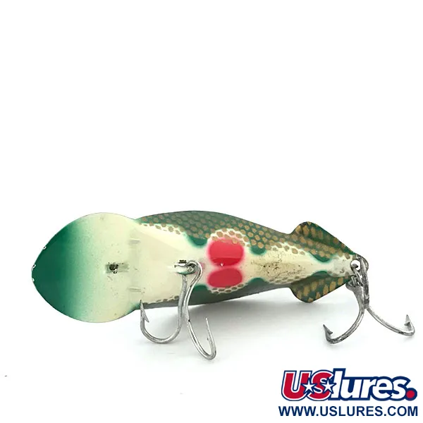 Buck Perry Spoonplug Cucharilla, Verde-Oro, 10g, Vintage, #8900