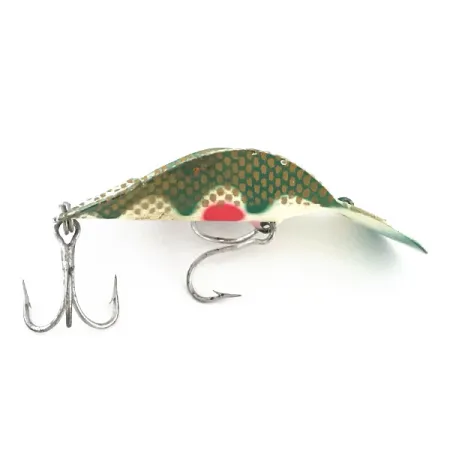 Buck Perry Spoonplug Cucharilla, Verde-Oro, 10g, Vintage, #8900