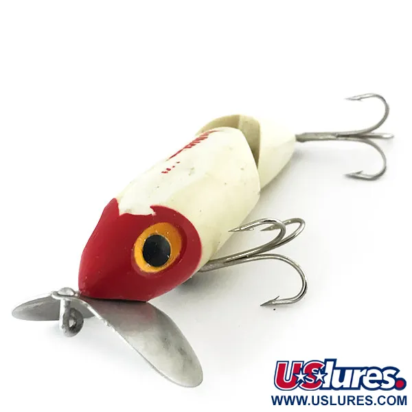 Fred Arbogast Jitterbug Señuelo Articulado, Rojo/Blanco, 14g, #8911