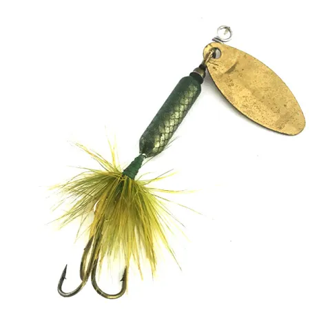 Worden’s Original Rooster Tail Cucharilla, Oro/Verde, 4,7g, Plumas, #8934