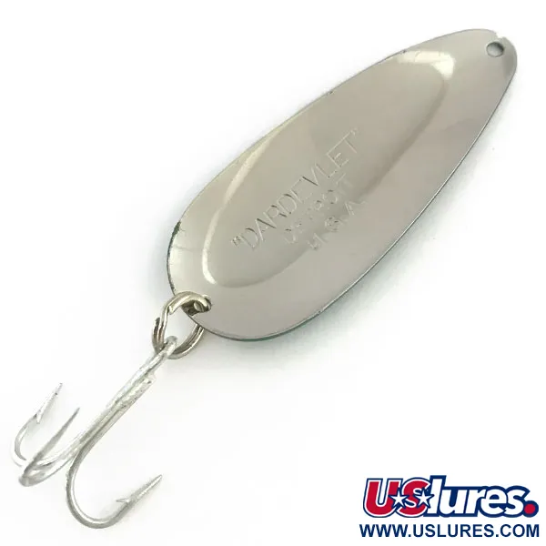 Dardevle Dardevlet Cucharilla, Verde/Blanco/Níquel, 21g, Vintage, #8956