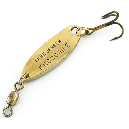 Luhr Jensen Krocodile Cucharilla, Oro martilleado/Naranja, 7g, #8961