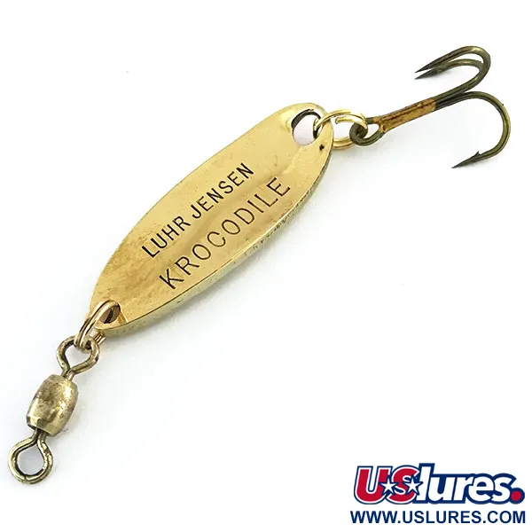 Luhr Jensen Krocodile Cucharilla, Oro martilleado/Naranja, 7g, #8961