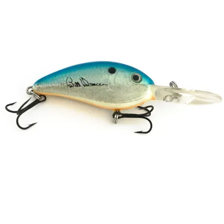 Excalibur Bomber Bill Dance Fat Fingerling Crankbait, Azul-Plata, 12g, #8962