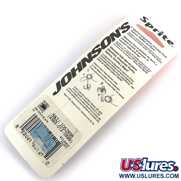 Johnson Sprite Gold Plated Cucharilla, Oro 24 quilates, 14g, #8995