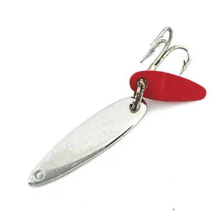 Bay de Noc Swedish Pimple Cucharilla, Níquel, 2g, aleta roja, #9014