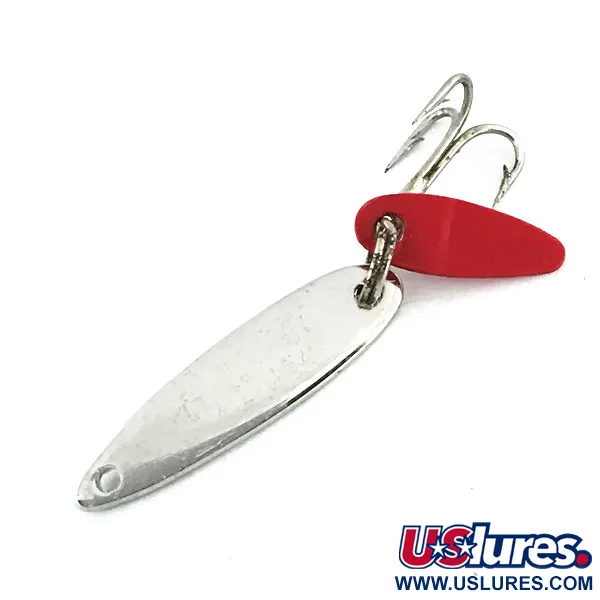 Bay de Noc Swedish Pimple Cucharilla, Níquel, 2g, aleta roja, #9014