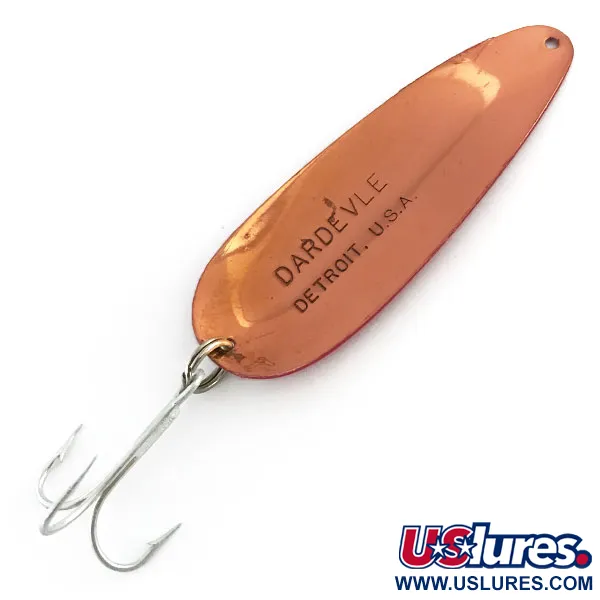 Cucharilla Eppinger Dardevle, Rojo/Blanco/Cobre, 28g, Dorso Cobre, #9048