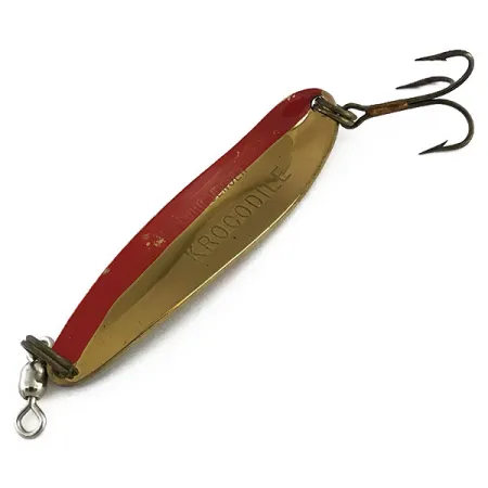 Luhr Jensen Krocodile Die #4 Cucharilla, Latón/Rojo, 14g, UV, #9058