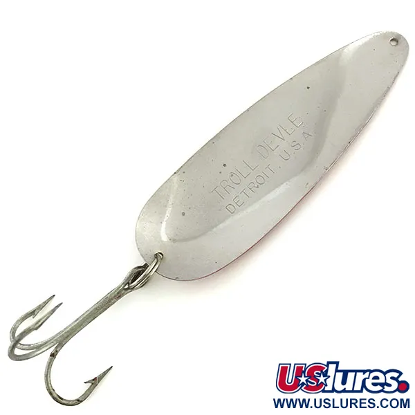 Eppinger Dardevle Trolldevle Cucharilla, Rojo/Blanco/Níquel, 40g, #9063