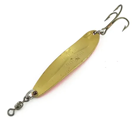Luhr Jensen Krocodile Die #4 UV Cucharilla, Rosa/Amarillo/Latón, 14g, #9080