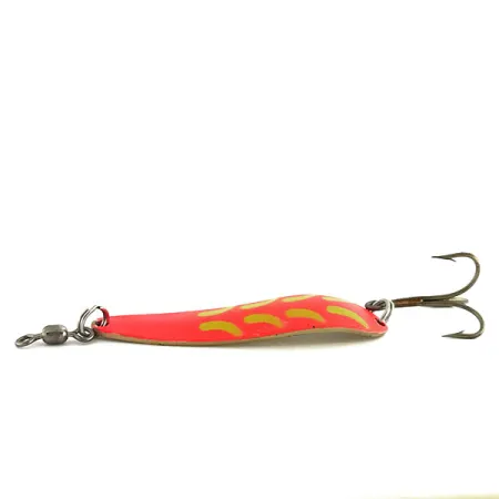 Luhr Jensen Krocodile Die #4 UV Cucharilla, Rosa/Amarillo/Latón, 14g, #9080