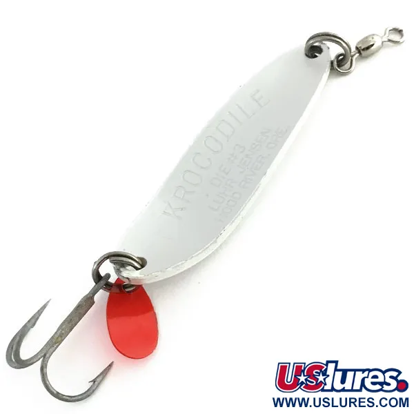 Luhr Jensen Krocodile Die #3 Cucharilla, Blanco Perla, 14g, #9082