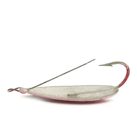 Johnson Weedless Silver Minnow Cucharilla, Rojo/Blanco/Plata, 12g, #9089