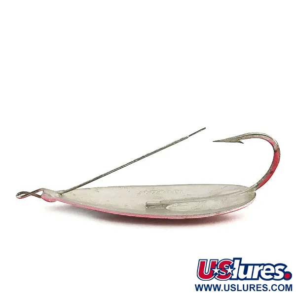 Johnson Weedless Silver Minnow Cucharilla, Rojo/Blanco/Plata, 12g, #9089