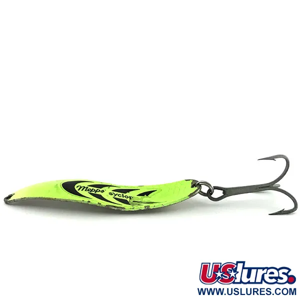 Mepps Syclops 3 Cucharilla, Chartreuse/Plata, 26g, brillante, #9090