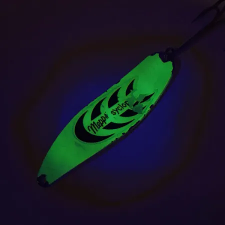 Mepps Syclops 3 Cucharilla, Chartreuse/Plata, 26g, brillante, #9090