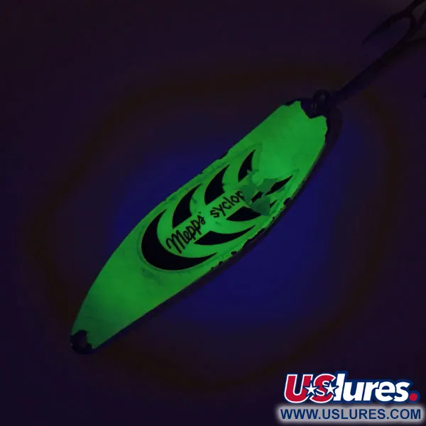 Mepps Syclops 3 Cucharilla, Chartreuse/Plata, 26g, brillante, #9090