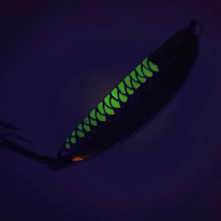 Cucharilla Acme Side-winder, Níquel/Verde, 14g, Brillo UV, #9097