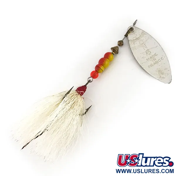 Mepps Aglia Long 3 Dressed Cucharilla, Plata, 12g, Bucktail, #9128