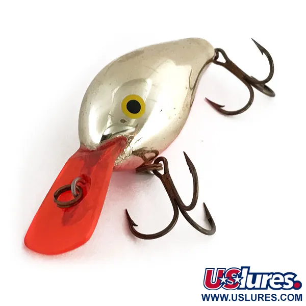 Rapala Fat Rap Señuelo, Plata, 11g, Babero rojo, #9182