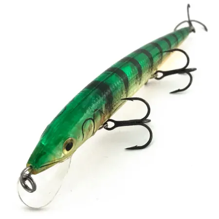 Rapala Husky Jerk HJ 14 Jerkbait, Green Tiger, 18g, Sonajero, #9202