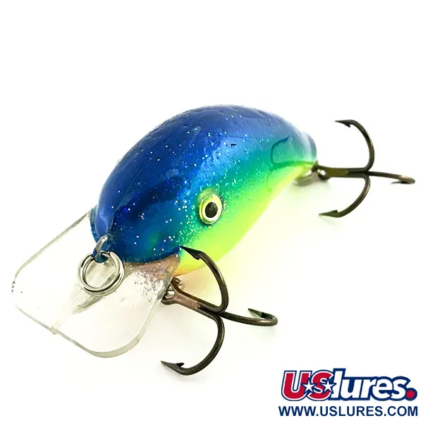 Strike King KVD 1.5 Hard Knock Crankbait, Chart/Azul Glitter, 10g, #9280