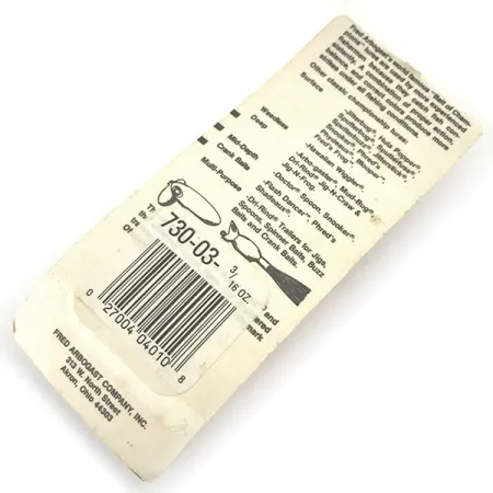 Fred Arbogast Hula Popper Señuelo Superficie, Amarillo/Rojo, 5.3g, #9299