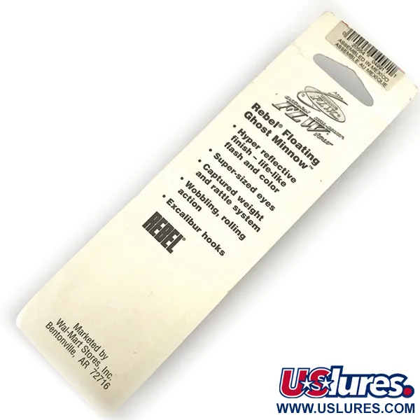 Rebel Floating Ghost Minnow Señuelo, Trucha, 7g, Sonajero, #9301