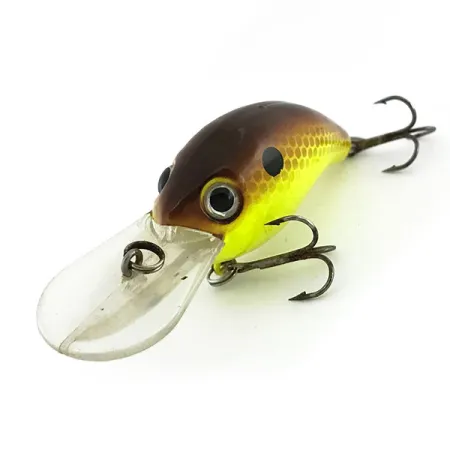 Strike King Pro Model 3XD Crankbait, Marrón-Amarillo, 7g, #9313