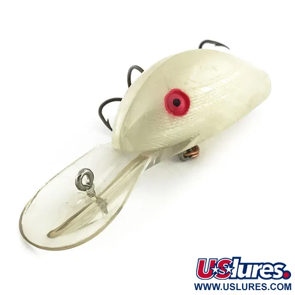 Norman Deep Runner Crankbait, White Pearl, 17g, Babero Profundo, #9333