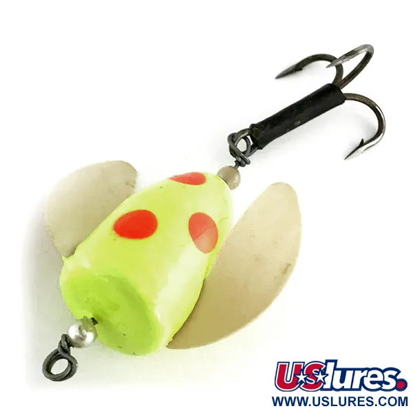 Señuelo Shur Strike Spin-n-Glo UV, Amarillo/Rojo, 8g, UV-activo, #9477