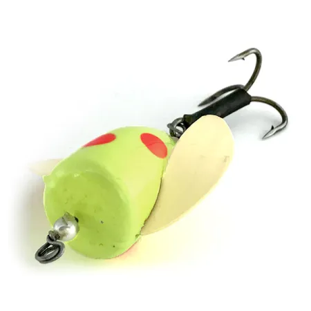 Señuelo Shur Strike Spin-n-Glo UV, Amarillo/Rojo, 8g, UV-activo, #9477