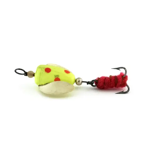 Señuelo Shur Strike Spin-n-Glo UV, Amarillo/Rojo, 3.6g, UV-activo, #9479