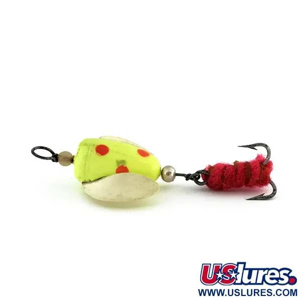 Señuelo Shur Strike Spin-n-Glo UV, Amarillo/Rojo, 3.6g, UV-activo, #9479