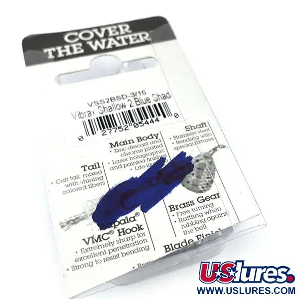 Blue Fox Vibrax Shallow Cucharilla, Rainbow Blue, 8g, Poco Fondo, #9497