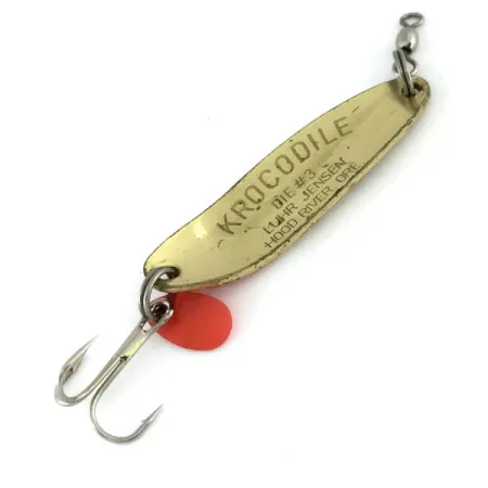 Luhr Jensen Krocodile Die #3 Cucharilla, Oro / Rojo, 10g, Distancia, #9502