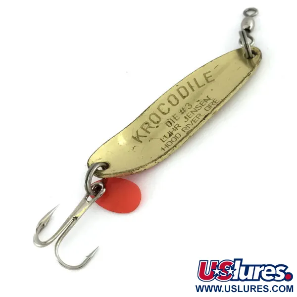 Luhr Jensen Krocodile Die #3 Cucharilla, Oro / Rojo, 10g, Distancia, #9502