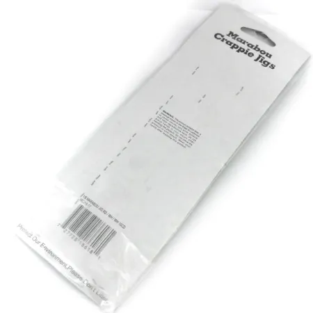 Bass Pro Shops Marabou Crappie Jig, Blanco / Rojo, 4g, Atado a Mano, #9515