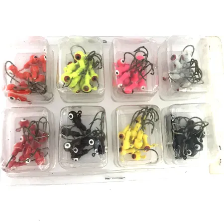 Bass Pro Shops Painted Round Jighead Kit, 8 col., 2.5g, 80 uds, #9516