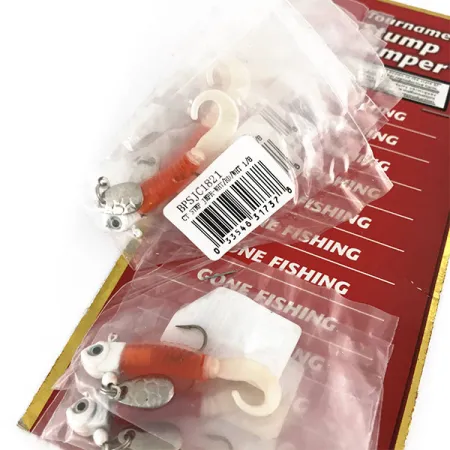 Bass Pro Shops Tournament Stump Jumper Jig, Blanco/Naranja/Rosa, 4g, #9518