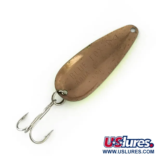 Blue Fox Aqua Spoon Cucharilla, Chartreuse/Negro/Bronce, 9g, USA, #9525