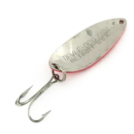 Dardevle Devle Dog 7700 Cucharilla, Rojo/Negro/Níquel, 14g, UV, #9532