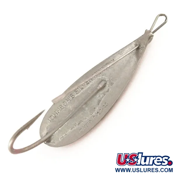 Cucharilla Weedless Johnson Silver Minnow, Rojo/Blanco/Plata, 9g, #9542