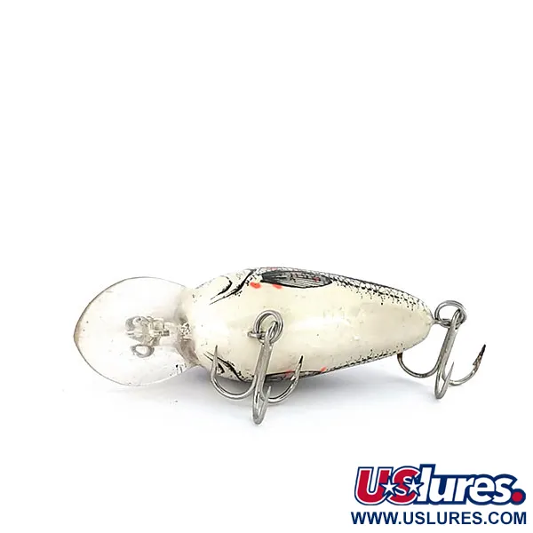 Bomber Fat A B04F Crankbait, Plata/Negro, 5.5g, Profundidad 1.8m, #9549