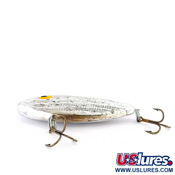 Rebel Wiggle Shad Rattlebait Hundido, Plata, 7g, Vintage, #9603