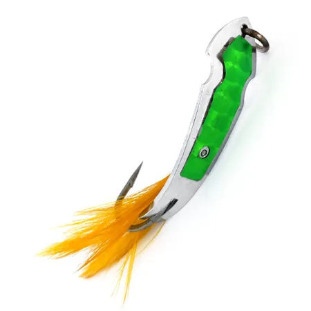 Tony Accetta Pet Spoon 13 Cucharilla, Níquel/Verde, 5g, Plumas, #9609