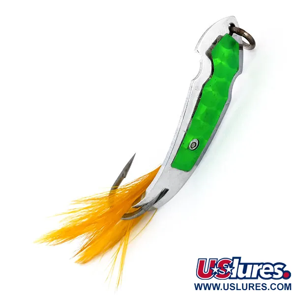 Tony Accetta Pet Spoon 13 Cucharilla, Níquel/Verde, 5g, Plumas, #9609