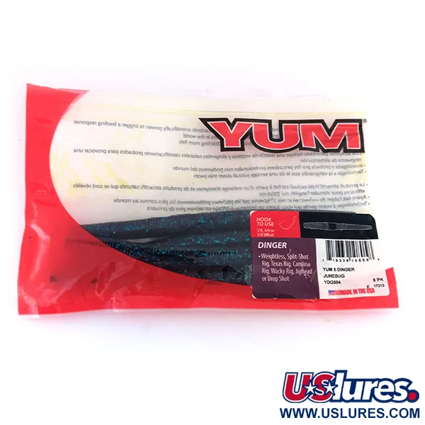 YUM Dinger vinilo, June Bug, 10.6g, alto contenido sal, #9612